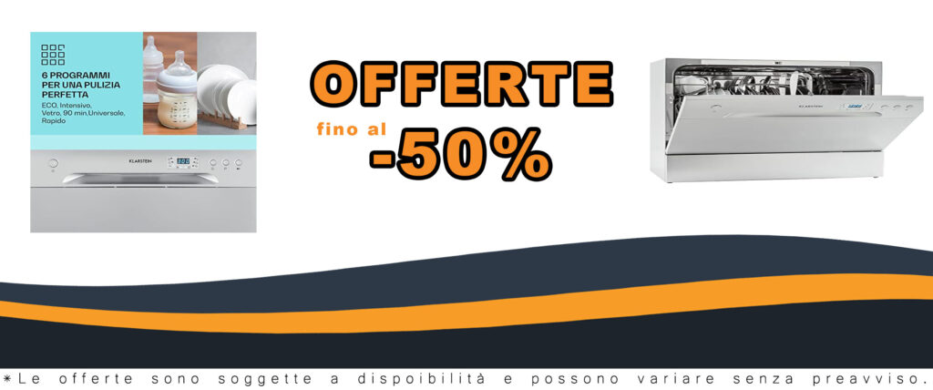 Lavastoviglie compatta Klarstein Amazonia 6 da tavolo, salvaspazio ed efficiente con 6 programmi di lavaggio