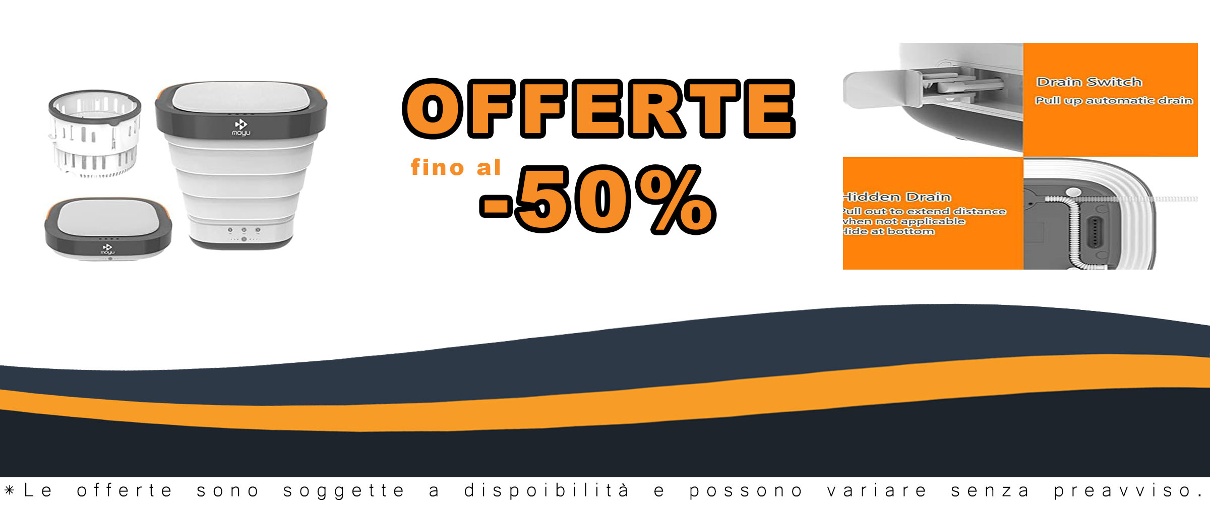Mini lavatrice portatile pieghevole da campeggio in grigio, perfetta per viaggi, campeggio e dormitori con timer regolabile e funzione di essiccazione.