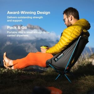 Helinox Chair Zero - Sedia da campeggio ultraleggera e compatta, colore bianco, ideale per escursioni e campeggio.