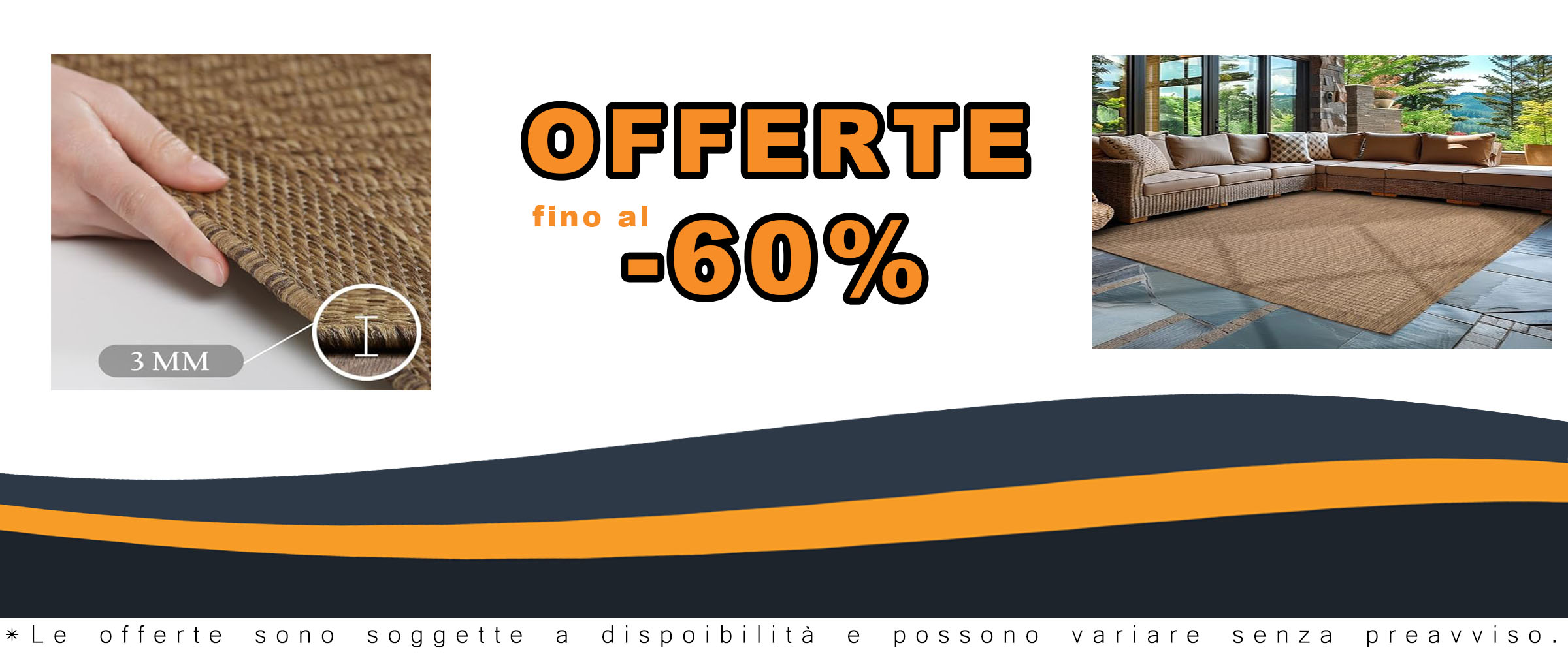 Carpettex Tappeto da Esterno Impermeabile 240 x 340 cm Marrone, perfetto per giardino, terrazza e campeggio