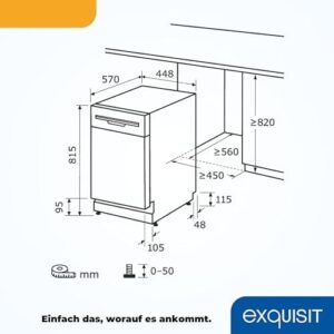 Lavatrice da incasso Exquisit EGSP9309-EF-030E inox con frontale in acciaio inox e capacità di 9 kg