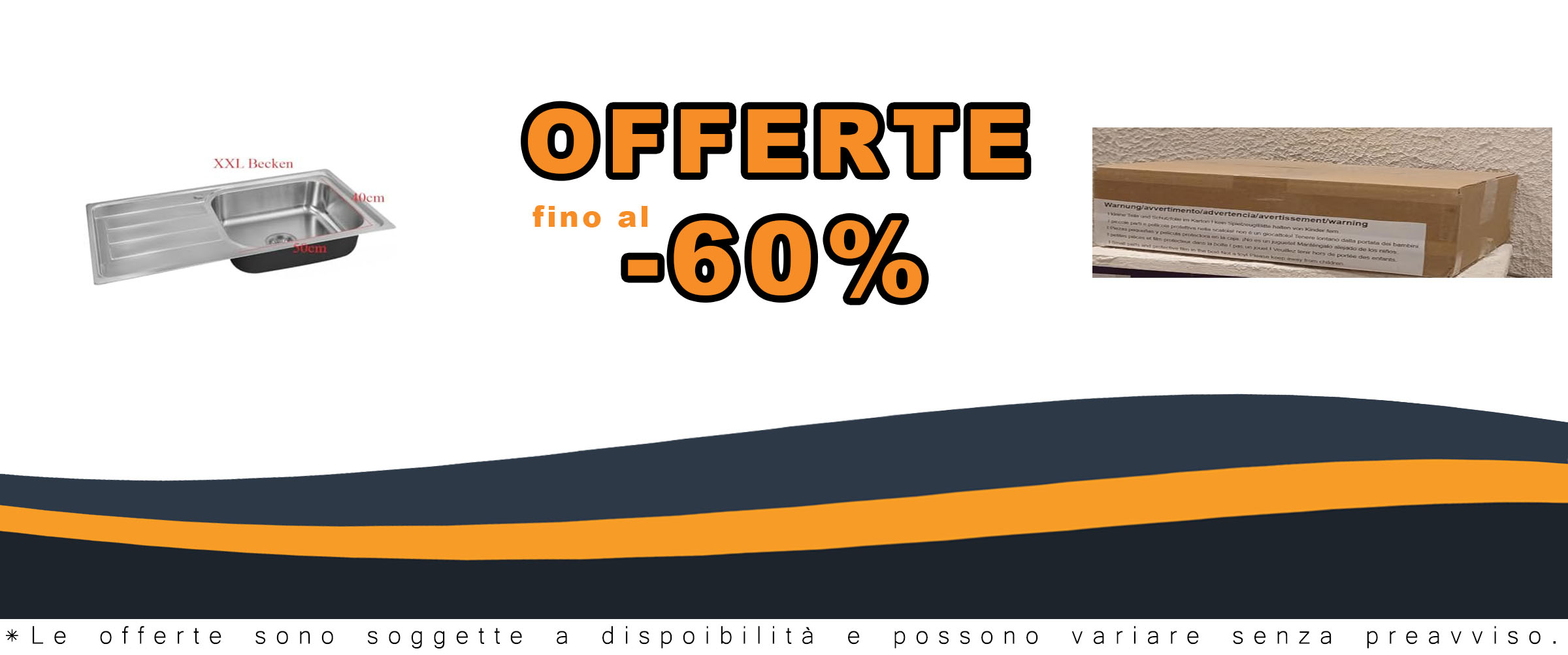 Lavello da cucina Omeere 100x50 cm in acciaio inox 304, modello rettangolare con una vasca XXL, ideale per l'uso quotidiano.