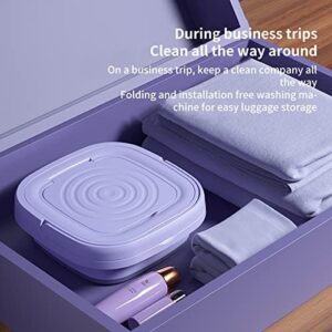Chpbolly Lavatrice portatile, mini lavatrice pieghevole e centrifuga, piccola rondella pieghevole, adatta per dormitorio di appartamenti, viaggi, migliore scelta regalo (viola-8 L) (01)