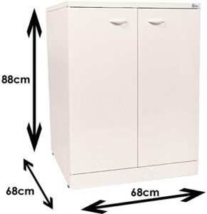 Escelsior Mobile Coprilavatrice e Copriasciugatrice, in Alluminio, Impermeabile e per Alta Resistenza, da Esterno, Premium, Design Moderno ed Elegante per Lavanderia e Bagno (L68xP68xH88)