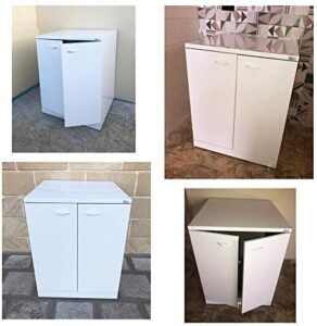 Escelsior Mobile Coprilavatrice e Copriasciugatrice, in Alluminio, Impermeabile e per Alta Resistenza, da Esterno, Premium, Design Moderno ed Elegante per Lavanderia e Bagno (L68xP68xH88)