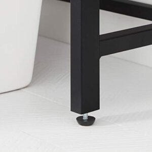 VASAGLE Scaffale Sopra Toilette, Scaffale da Bagno, per Lavatrice, con Scomparti, Struttura in Acciaio, Montaggio Facile, Industriale, 64 x 24 x 171 cm, Marrone Vintage e Nero BTS003B01