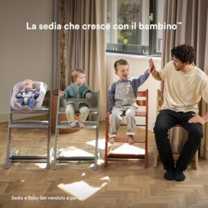 Tripp Trapp Newborn Set, Grigio - si Trasforma in una sedia per neonati fino a 9 kg - Confortevole, sicuro e facile da usare - Compatibile con i modelli prodotti dal maggio 2003