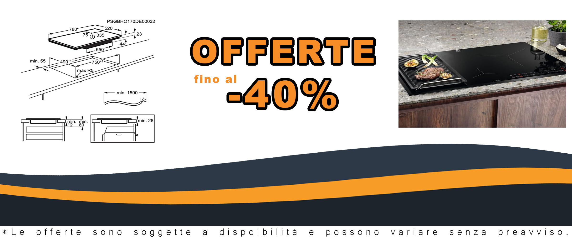 Electrolux Serie 600 Piano Cottura a Induzione 4 Fuochi da Incasso, LIL83443 Bridge 80 cm, Tecnologia Hob2Hood® e Zone Cottura Flessibili, 780x520 mm, Nero