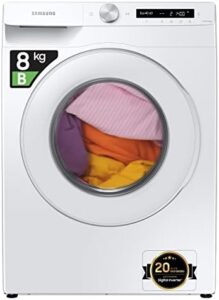 Samsung Lavatrice AI control con Ecodosatore, WW80T534DTW/S3 Libera installazione, 8 Kg, 1400 RPM, Classe B, Wifi, Vaopore, Carica Frontale, 60l x 85h x 55p cm