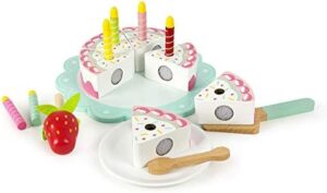 Leomark Cucina in legno Saint-Tropez con Torta di compleanno, Per bambini, Accessori realistici, Gioco creativo: Orologio, Forno, Lavatrice e Lavastoviglie! Dimensioni: 107x106x32 cm.