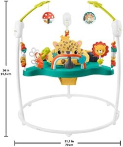 Fisher-Price - Centro Attività Leopardo Salterino interattivo con luci, suoni e musica, giocattolo per bambini, 6+ mesi, HND47