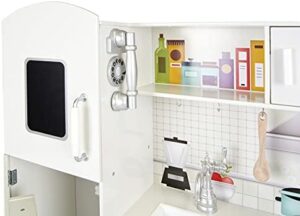 Leomark cucina Grande Big Vintage Retro, bianca giocattolo per bambini, gioco in legno, giocare educazione tavola divertimento, accessori per cucina bambini, dimensioni: 96x33x102cm (LxPxA)