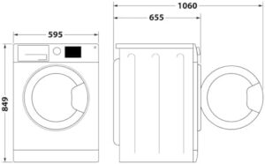 Hotpoint Asciugatrice nera a pompa di calore a libera installazione, 9 kg, NTS M11 93 BLACK IT