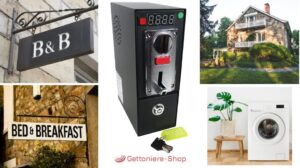 Gettoniera per Lavatrice Domestica | Gettoniera per Ogni Tipo di Lavatrice di Max 1900W | Gettoniera a Monete per B&B e Case Vacanze e lavanderie condominiali