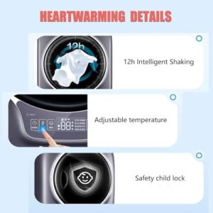 JJENXYYDS Lavatrice a Tamburo da 3 kg, compatta e automatica, ideale per dormitori e biancheria intima delicata