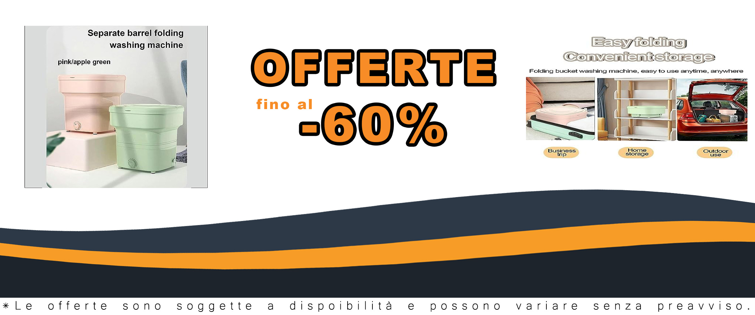 Mini lavatrice pieghevole portatile da 18L con cestello di scarico, perfetta per uso in campeggio, dormitori e famiglie.