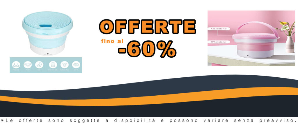 Lavatrice pieghevole per biancheria intima con funzione ozono, ideale per indumenti delicati e vestiti per bambini.