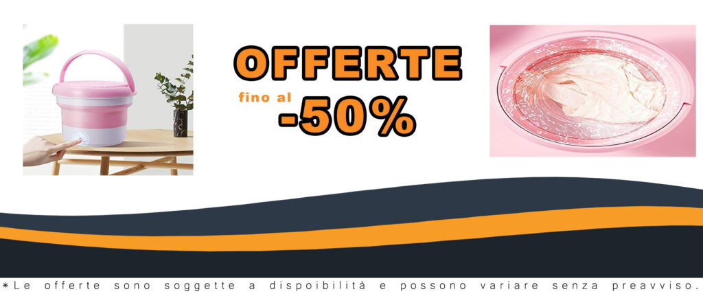 Samnuerly Mini lavatrice pieghevole a turbina ad ultrasuoni blu, ideale per viaggi e campeggio