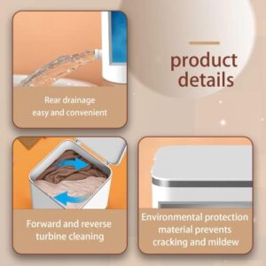 PanHuiWen Mini Lavatrice Trucco 4.5L, compatta e funzionale, ideale per viaggi, campeggio e piccoli appartamenti