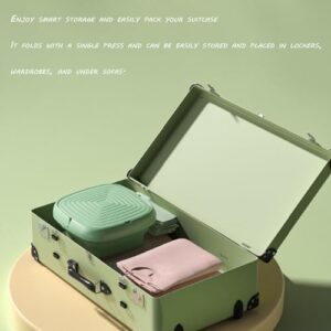 ROCKYMO Lavatrice Pieghevole Multifunzionale, mini macchina di disidratazione portatile per piccoli dormitori domestici, colore rosa.