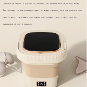 ROCKYMO Piccola Mini Lavatrice Khaki, ideale per lavaggio e asciugatura rapida di biancheria intima e capi dei bambini.