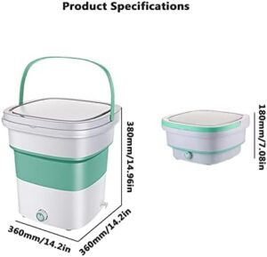 PanHuiWen Secchio Lavatrice Portatile Pieghevole 1.8kg, mini lavatrice turbina ideale per lavanderia e vestiti dei bambini