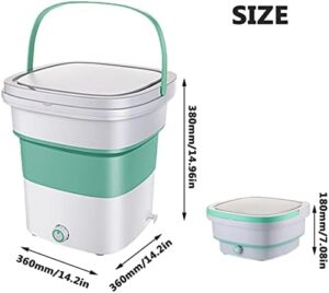PanHuiWen Mini Lavatrice da Campeggio Pieghevole 1.8kg, ideale per viaggi, campeggio e lavaggio di vestiti e biancheria intima