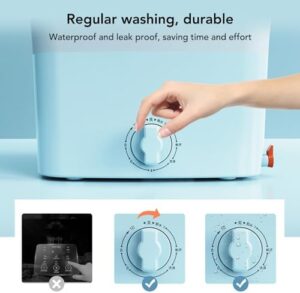 Gernie Lavatrice Portatile, mini lavatrice automatica da 16 litri con funzione pieghevole, perfetta per biancheria intima e vestiti per bambini.