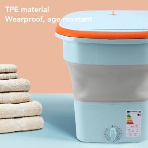 Gernie Lavatrice Portatile, ideale per piccoli spazi, con funzione di centrifuga morbida e design pieghevole.