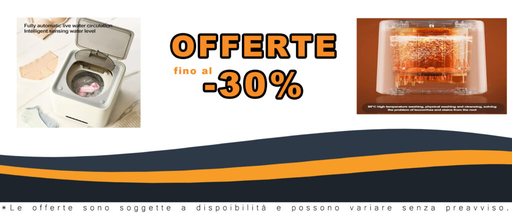 Lavatrice compatta da 160 W con 715 giri/min, 7 litri di capacità, fusto in acciaio inossidabile e funzionamento automatico per la biancheria intima.