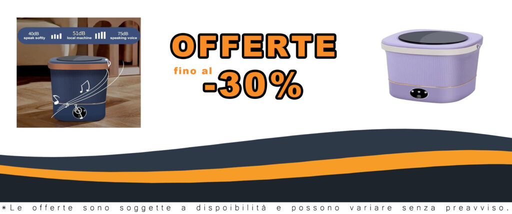 Mini lavatrice portatile da 12 litri, ideale per lavare intimo e piccoli capi, con funzione di disidratazione per asciugatura rapida.