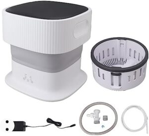 Mini lavatrice portatile Aqxreight, pieghevole, adatta per appartamenti e viaggi, con cestello di scarico.