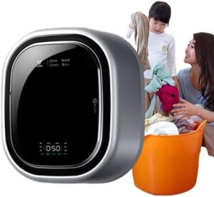 TRTDYFKH Lavatrice a Parete, ideale per appartamenti, camper e dormitori, con asciugatrice a vapore e schermo Touch LED