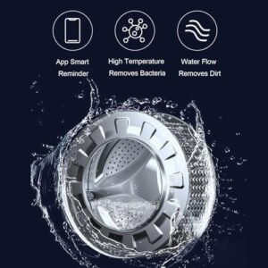 TRTDYFKH Lavatrice a Parete, ideale per appartamenti, camper e dormitori, con asciugatrice a vapore e schermo Touch LED