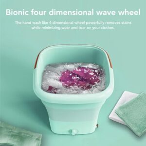 TOPINCN Lavatrice Pieghevole, Mini Lavatrice da 9 Litri con Funzione di Centrifuga e Tubo di Scarico