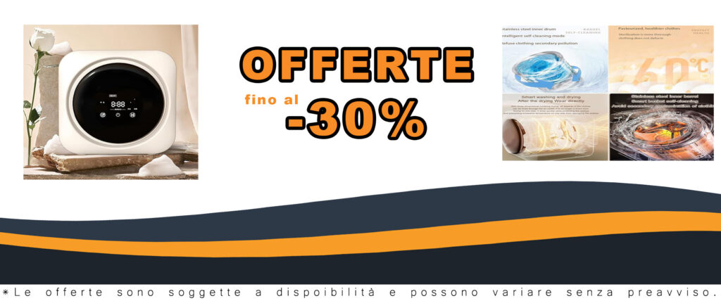Lavatrice portatile Qiang 3 in 1 a caricamento frontale, ideale per biancheria intima, con funzione di asciugatura e disinfezione.