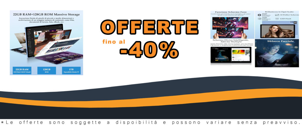 ZIOVO Android 14 Tablet 10 Pollici con 22GB RAM, 128GB ROM, 5G WiFi e accessori inclusi