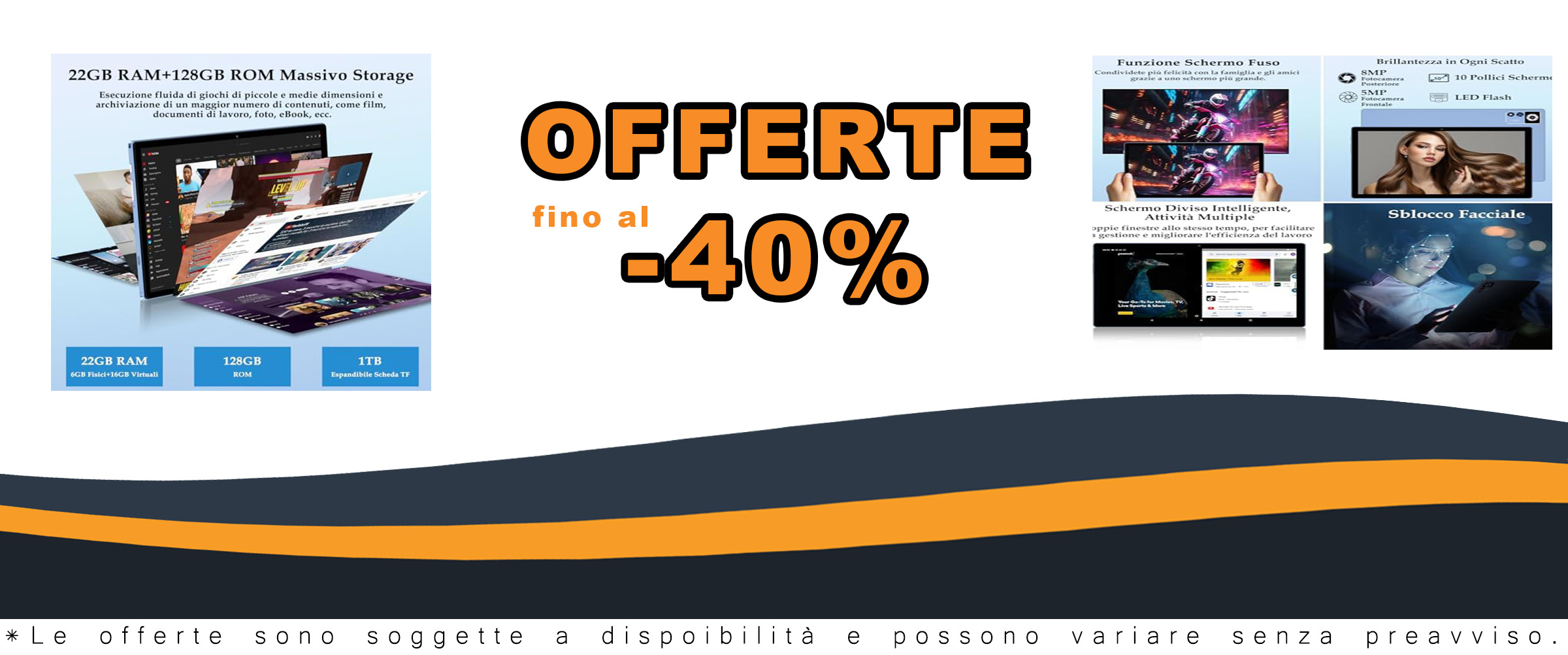 ZIOVO Android 14 Tablet 10 Pollici con 22GB RAM, 128GB ROM, 5G WiFi e accessori inclusi  