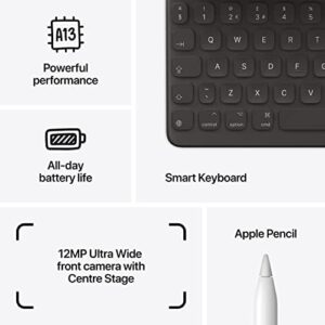 Apple iPad (9th Gen) 64GB Wi-Fi Argento ricondizionato, vista frontale con display acceso  