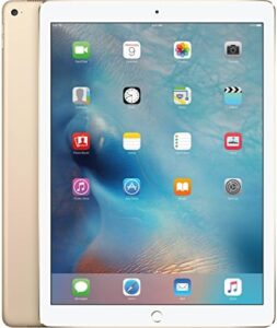 Apple iPad Pro 12.9 (1st Gen) 128GB Wi-Fi - Oro (Ricondizionato) in primo piano, con display ampio e design elegante.