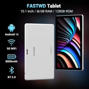 FASTWD 2025 Newest Tablet 10 Pollici Android 14 con tastiera, penna e mouse inclusi