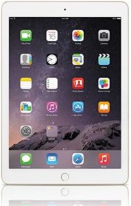 Apple iPad Air 2 16GB Wi-Fi - Oro (Ricondizionato), vista laterale con display Retina acceso