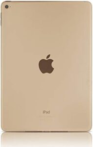 Apple iPad Air 2 16GB Wi-Fi - Oro (Ricondizionato), vista laterale con display Retina acceso