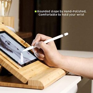 ELETIUO Supporto da tavolo per tablet regolabile in altezza, pieghevole in bambù, supporto per iPad, multi-angolo, compatibile con iPad Pro 3a/4a generazione da 12,9"