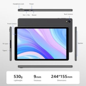 ApoloSign Tablet Android touch screen da 10,1", tablet IPS Full HD, processore a 8 core, 8 GB di RAM (4 + 4 GB) e 64 GB ROM espandibile fino a 128 GB (EP103A)