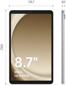 Samsung Galaxy Tab A9, Display 8.7" TFT LCD PLS, Wi-Fi, RAM 4GB, 64GB, 5.100 mAh, MediaTek MT8781, Android 13, Gray, [Versione italiana] 2023