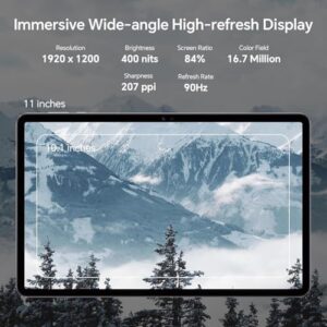 HONOR Pad X8a Tablet Wi-FI 11 pollici, 4 GB+128 GB, schermo 90 Hz FullView, batteria 8300 mAh, 4 altoparlanti, metallo Body, Android 14, grigio (Pad x8a, grigio, 4+128G)