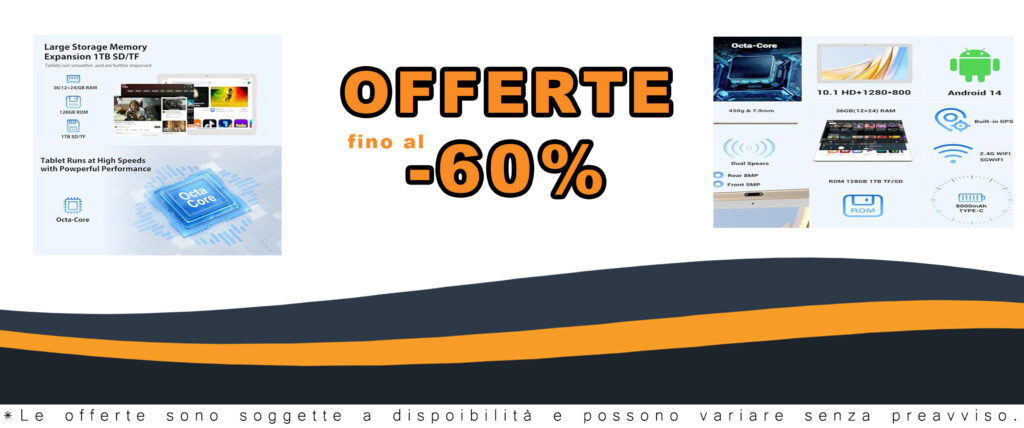 FLYCOAY Android 14 Tablet 10 Pollici Otto-core 2.0GHz, 5G WIFI 6, 36GB RAM+128GB ROM (TF 1TB), Batteria da 8000mAh, OTG/Bluetooth 5.0, Tablet con Tastiera, Mouse (Oro)