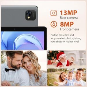 LEVIRTU Tablet 10 Pollici Android 14, 36GB RAM 128GB ROM,(1TB TF), Octa-Core,2.0Ghz 5G WiFi,1920x1200 Incell,8000mAh,13MP+8MP,BT5.0/GPS 2 in 1 Tablet con Tastiera Mouse, Grigio
