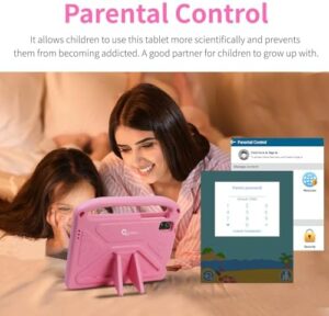 CWOWDEFU Tablet per Bambini, Tablet da 10 Pollici per Bambini con Custodia Protettiva, Tablet Android 14 con 8 GB di RAM, 128 GB di Rom (Fino a 1 TB di Spesa), WiFi 6, Bluetooth 5.0, 6000 mAh